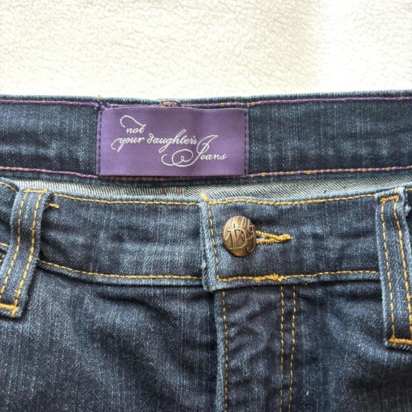 NYDJ Mariyln Dark Wash Lift Tuck Stretch Slimming Straight Jeans Size 10 - Picture 12 of 16